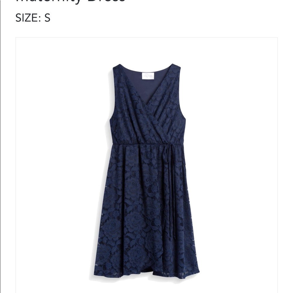 Navy, maternity, mid length dress, French Grey